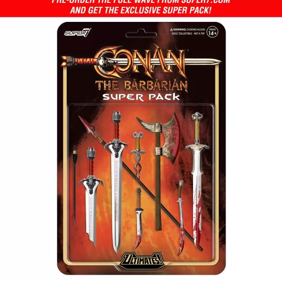 Super7 Conan The Barbarian^Conan The Barbarian Ultimates! Wave 5 - Battle Of The Mounds Set Of 4