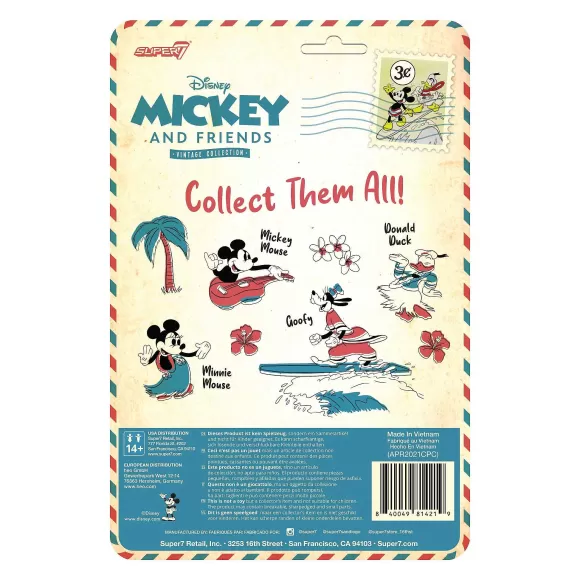 Super7 Disney^Disney Reaction Figures - Vintage Collection Wave 2 - Mickey Mouse (Hawaiian Holiday)