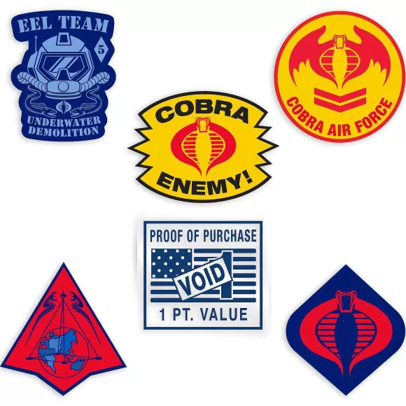 Super7 G.I. Joe^G.I. Joe - Cobra Die Cut Sticker Set With Header Card