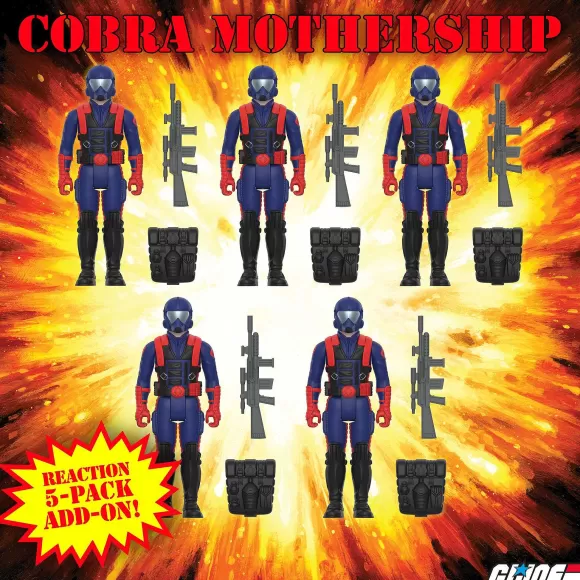 Super7 G.I. Joe^G.I. Joe Reaction Figures Cobra Mothership - 5Pk Add-On (Cobra Viper Soldier Reaction)