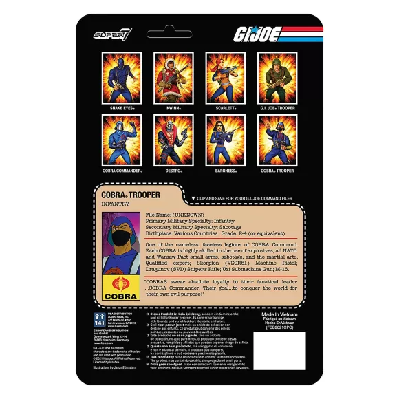 Super7 G.I. Joe^G.I. Joe Reaction Figures Wave 1 - Cobra Trooper Y-Back (Brown)