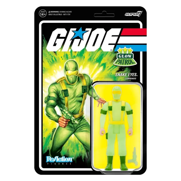 Super7 G.I. Joe^G.I. Joe Reaction Figures Wave 1B - Snake Eyes (Glow Patrol)