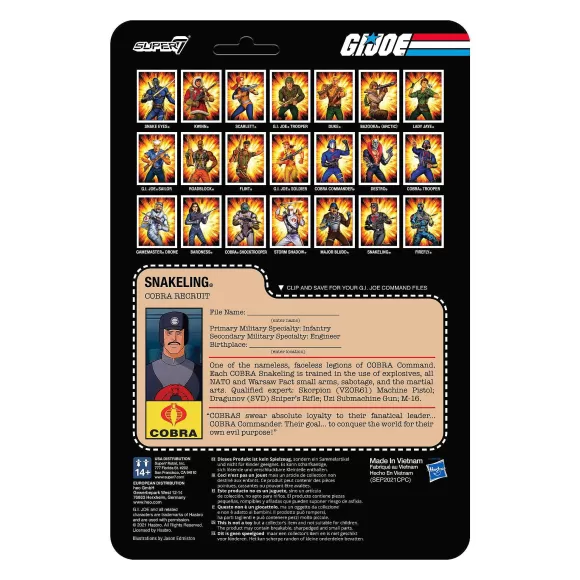 Super7 G.I. Joe^G.I. Joe Reaction Figures Wave 3 - Cobra Snakeling Factory Worker Mustache (Brown)
