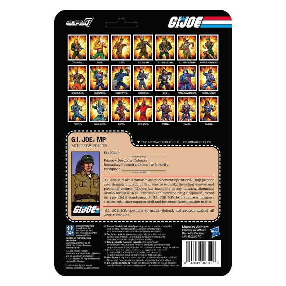 Super7 G.I. Joe^G.I. Joe Reaction Figures Wave 5 - G.I. Joe Mp Clean Shaven (Brown)