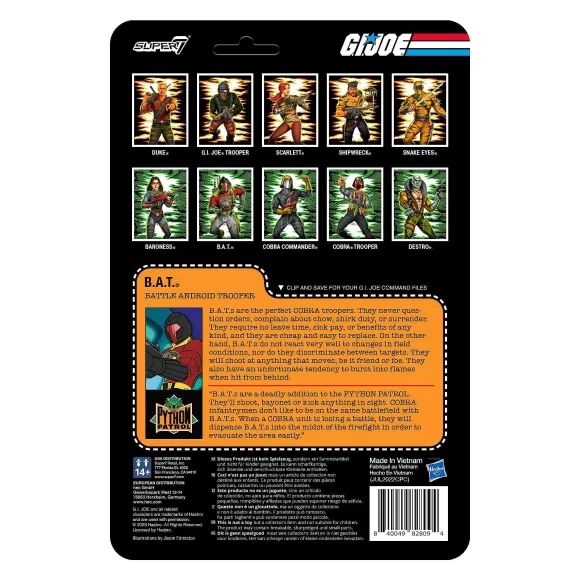 Super7 G.I. Joe^G.I. Joe Reaction Figures Wave 6 - Python Patrol Cobra B.A.T.