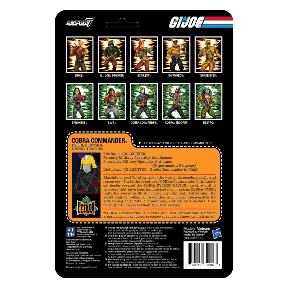Super7 G.I. Joe^G.I. Joe Reaction Figures Wave 6 - Python Patrol Cobra Commander