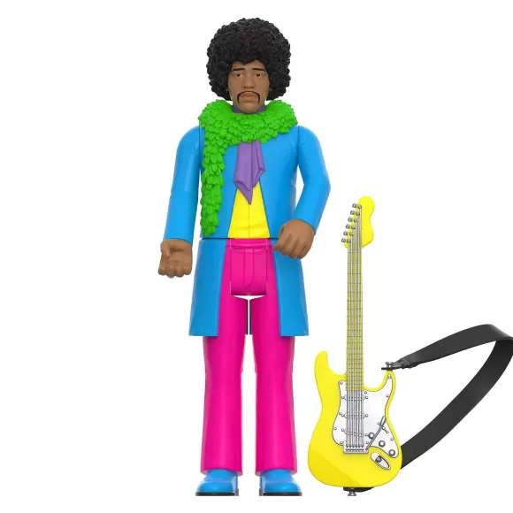 Super7 Jimi Hendrix^Jimi Hendrix Reaction Figures - Jimi Hendrix Blacklight (Are You Experienced)