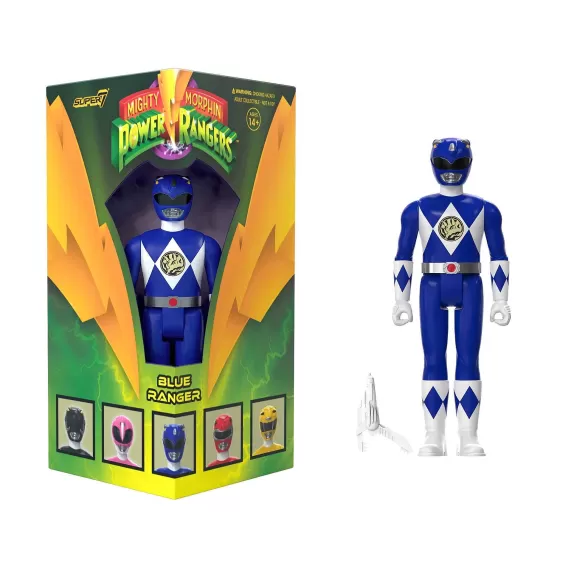 Super7 Mighty Morphin Power Rangers^Mighty Morphin Power Rangers Reaction Sdcc 2023 - Blue Ranger [Triangle Box] [Sdcc 2023]