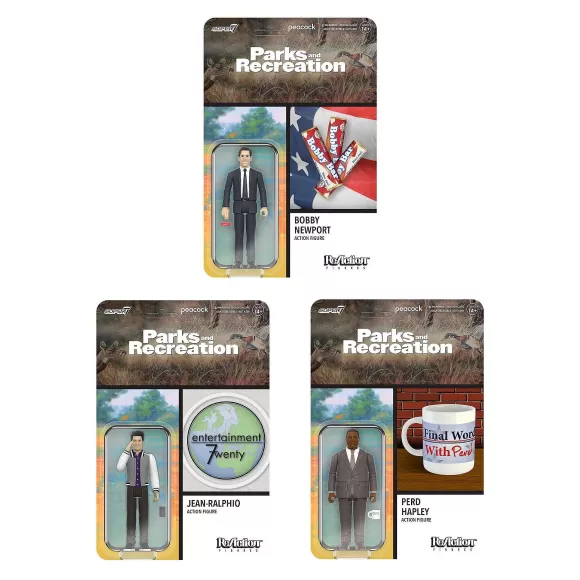 Super7 Parks And Recreation^Parks And Recreation Reaction Wave 3 - Perd Hapley, Jean-Ralphio & Bobby Newport