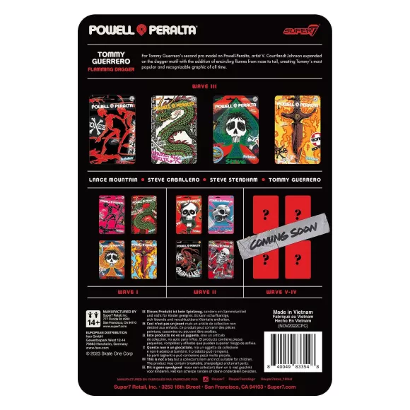 Super7 Powell-Peralta^Powell-Peralta Reaction Figure Wave 3 - Tommy Guerrero Flaming Dagger (Sf Downhill)