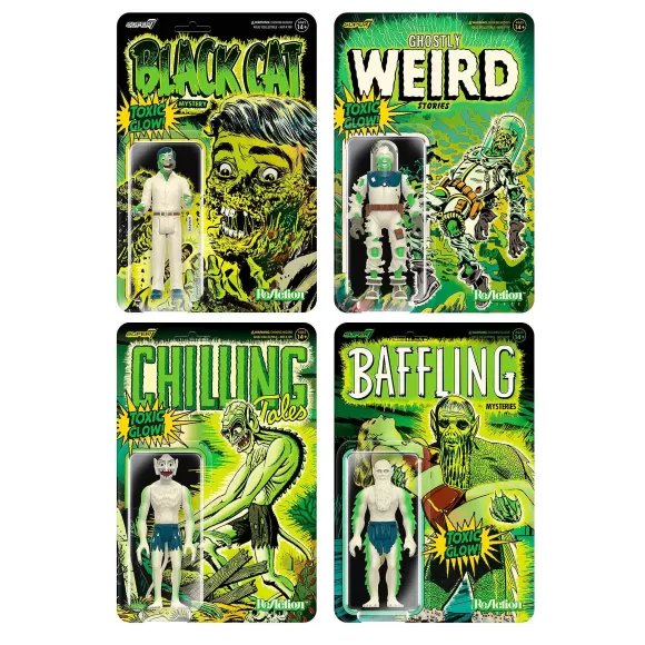 Super7 Pre-Code Horror^Pre-Code Horror Reaction Figures - Glow (Set Of 4)