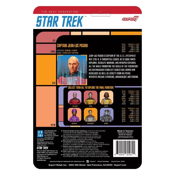 Super7 Star Trek^Star Trek: The Next Generation Reaction - Captain Picard Transporter (Glitter)