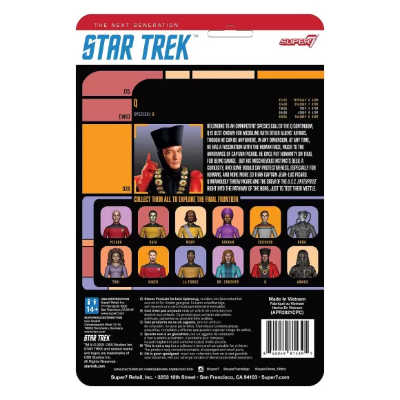 Super7 Star Trek^Star Trek: The Next Generation Reaction Figure Wave 2 - Q