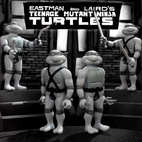 Super7 Teenage Mutant Ninja Turtles^Teenage Mutant Ninja Turtles Reaction Figure Wave 9 - Michelangelo (Comic Greyscale)