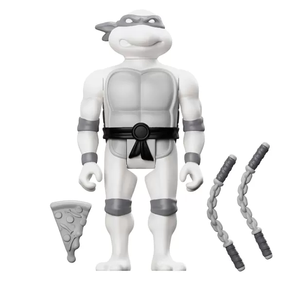 Super7 Teenage Mutant Ninja Turtles^Teenage Mutant Ninja Turtles Reaction Figure Wave 9 - Michelangelo (Comic Greyscale)