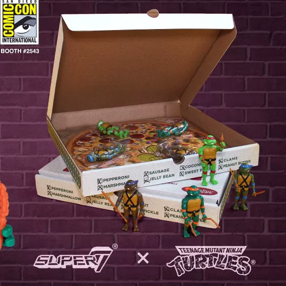 Super7 Teenage Mutant Ninja Turtles^Teenage Mutant Ninja Turtles Reaction -Pizza Box 4-Pack (Sdcc 2019)