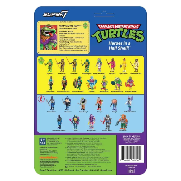 Super7 Teenage Mutant Ninja Turtles^Teenage Mutant Ninja Turtles Reaction Wave 6 - Heavy Metal Raph