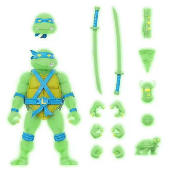 Super7 Teenage Mutant Ninja Turtles^Teenage Mutant Ninja Turtles Ultimates! - Leonardo [Mutagen Ooze Glow]