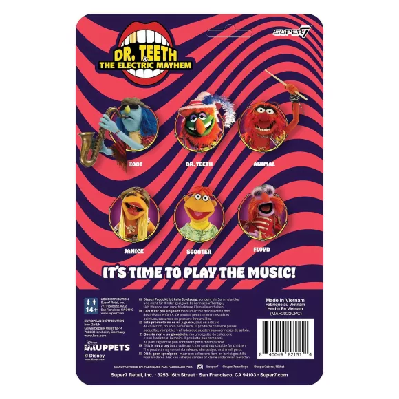 Super7 The Muppets^The Muppets Reaction Figures Wave 1- Electric Mayhem Band - Janice