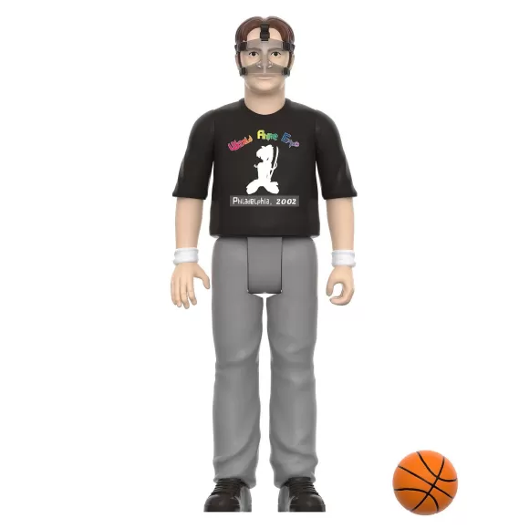 Super7 The Office^The Office Reaction Figures Wave 2 - Michael Scott (Prison Mike), Dwight Schrute (Basketball), Stanley Hudson (Florida), Pam Beesly (Dundie)