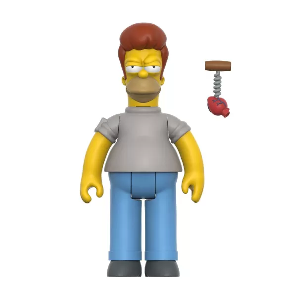 Super7 The Simpsons^The Simpsons Reaction Figures Wave 04 (Tree House Of Horror V2) - Hell Toupee Homer