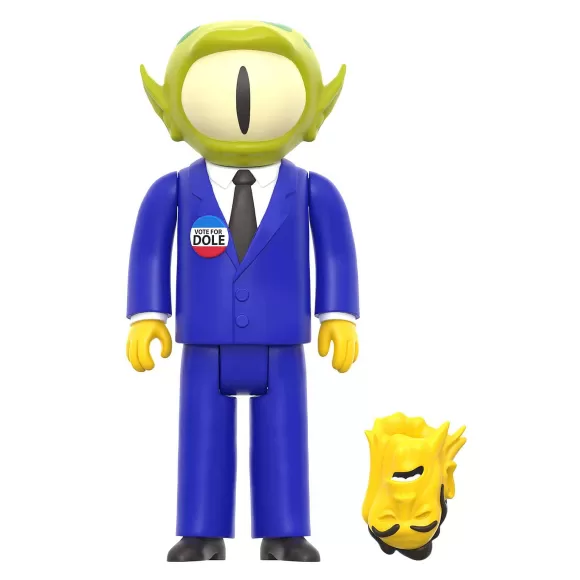 Super7 The Simpsons^The Simpsons Reaction W3 - Treehouse Of Horror - Alien President