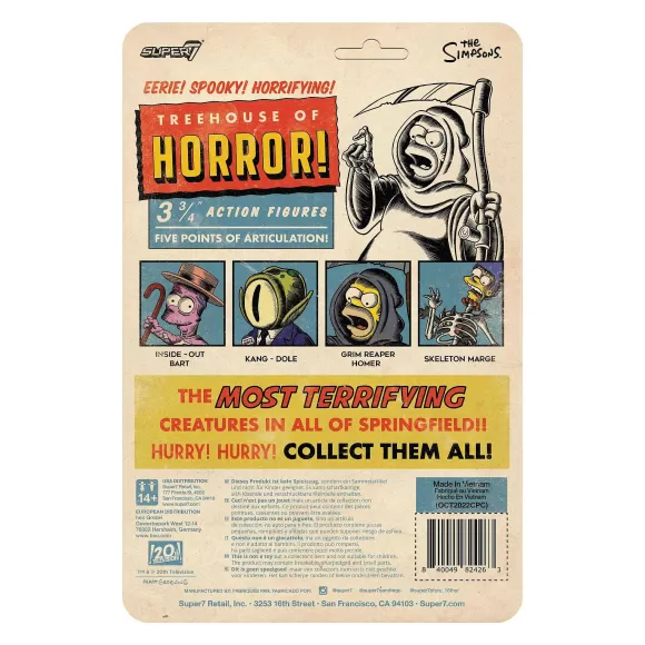 Super7 The Simpsons^The Simpsons Reaction W3 - Treehouse Of Horror - Grim Reaper Homer