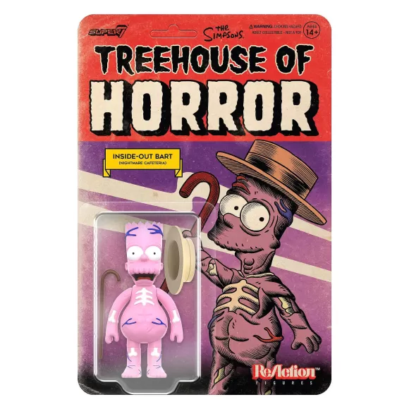 Super7 The Simpsons^The Simpsons Reaction W3 - Treehouse Of Horror - Inside Out Bart