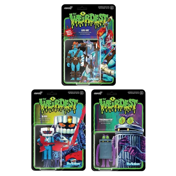 Super7 The Weirdest^The Weirdest Reaction Wave 3 - Bl D , Gor-Ior & Trashquatch (Indigo To Hell)