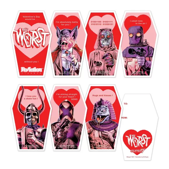 Super7 The Worst^The Worst - Valentine'S Day 2021 Reaction Figure 2-Pack - Batula And Robot Reaper