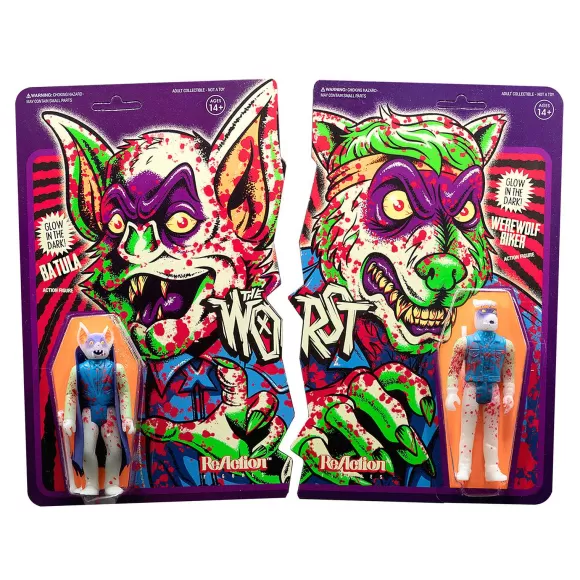 Super7 The Worst^The Worst Friday The 13Th Reaction - Werewolf Biker And Batula
