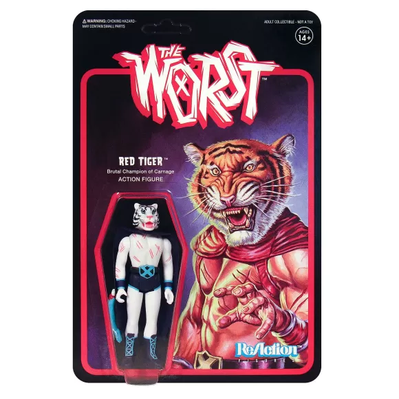 Super7 The Worst^The Worst Reaction Figure - Red Tiger (Color 2)