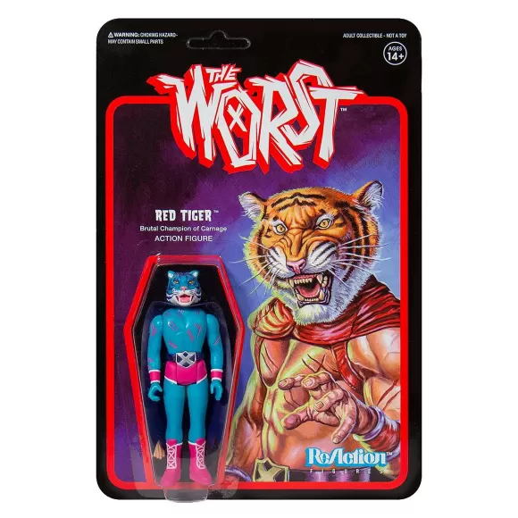 Super7 The Worst^The Worst Reaction Figure - Red Tiger (Color 3)