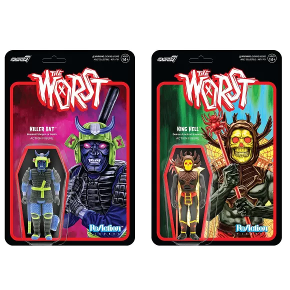 Super7 The Worst^The Worst Reaction Figures - King Hell (Revenant) & Killer Bat (Specter)