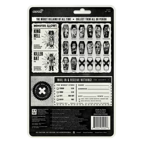 Super7 The Worst^The Worst Reaction Figures Wave 3 - King Hell (Hell-Oween Glow)