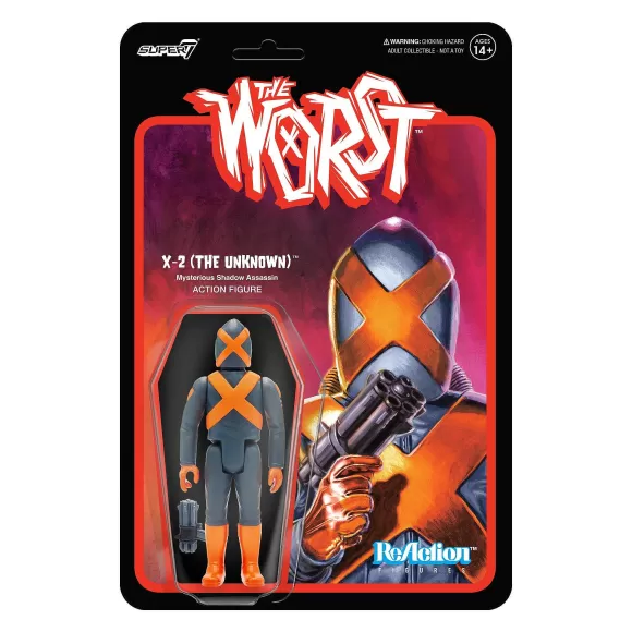 Super7 The Worst^The Worst Reaction Figures Wave 3 - X-2 (The Unknown)