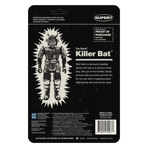 Super7 The Worst^The Worst Reaction Figures Wave 3C - Killer Bat (Monster Glow) Sdcc 22