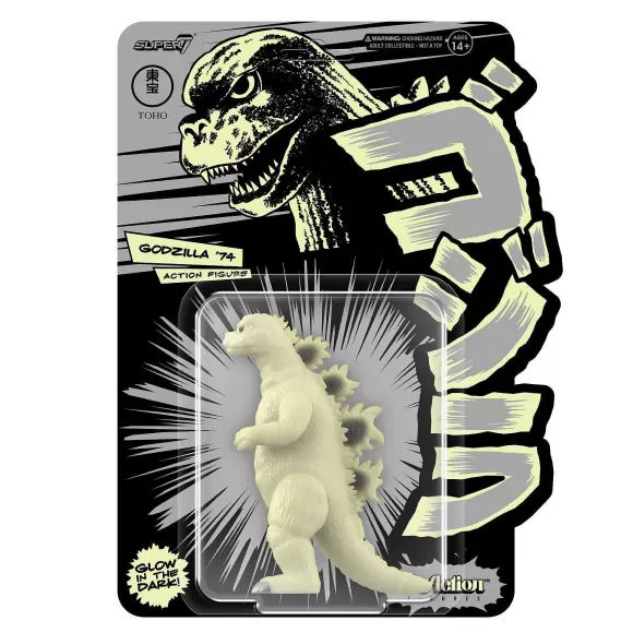 Super7 Godzilla^Toho Reaction Figures Wave 05 (Godzilla Day) - Godzilla '74 (Glow)