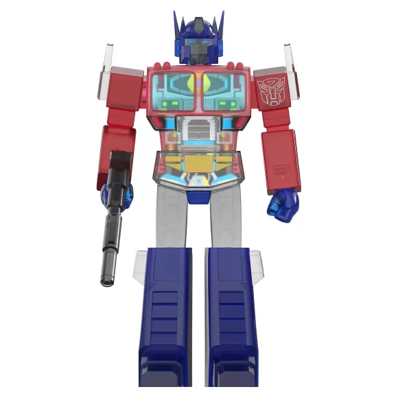 Super7 Transformers^Transformers Super Cyborg - Optimus Prime (Clear Red / Blue)