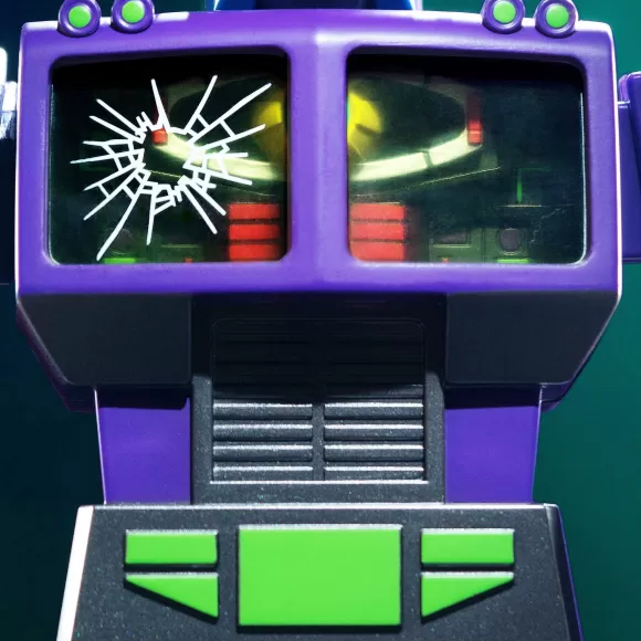 Super7 Transformers^Transformers Super Cyborg - Optimus Prime (Shattered Glass Purple)