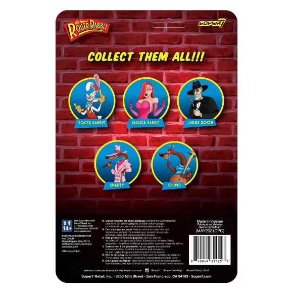 Super7 Disney^Who Framed Roger Rabbit Reaction Figure Wave 1 - Roger Rabbit