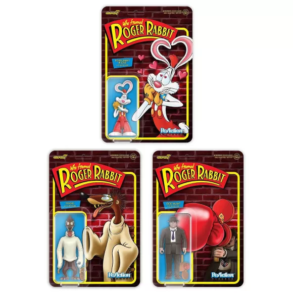 Super7 Disney^Who Framed Roger Rabbit Reaction Figures Wave 2 - Set Of 3
